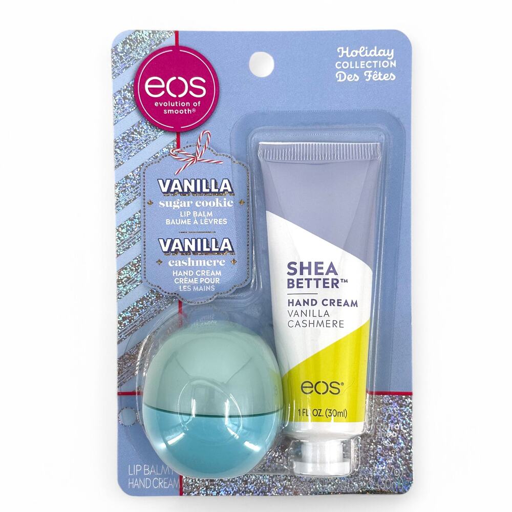 EOS Holiday Duo Vanilla Cashmere Hand Cream + Sugar Cookie Lip Balm Sphere
